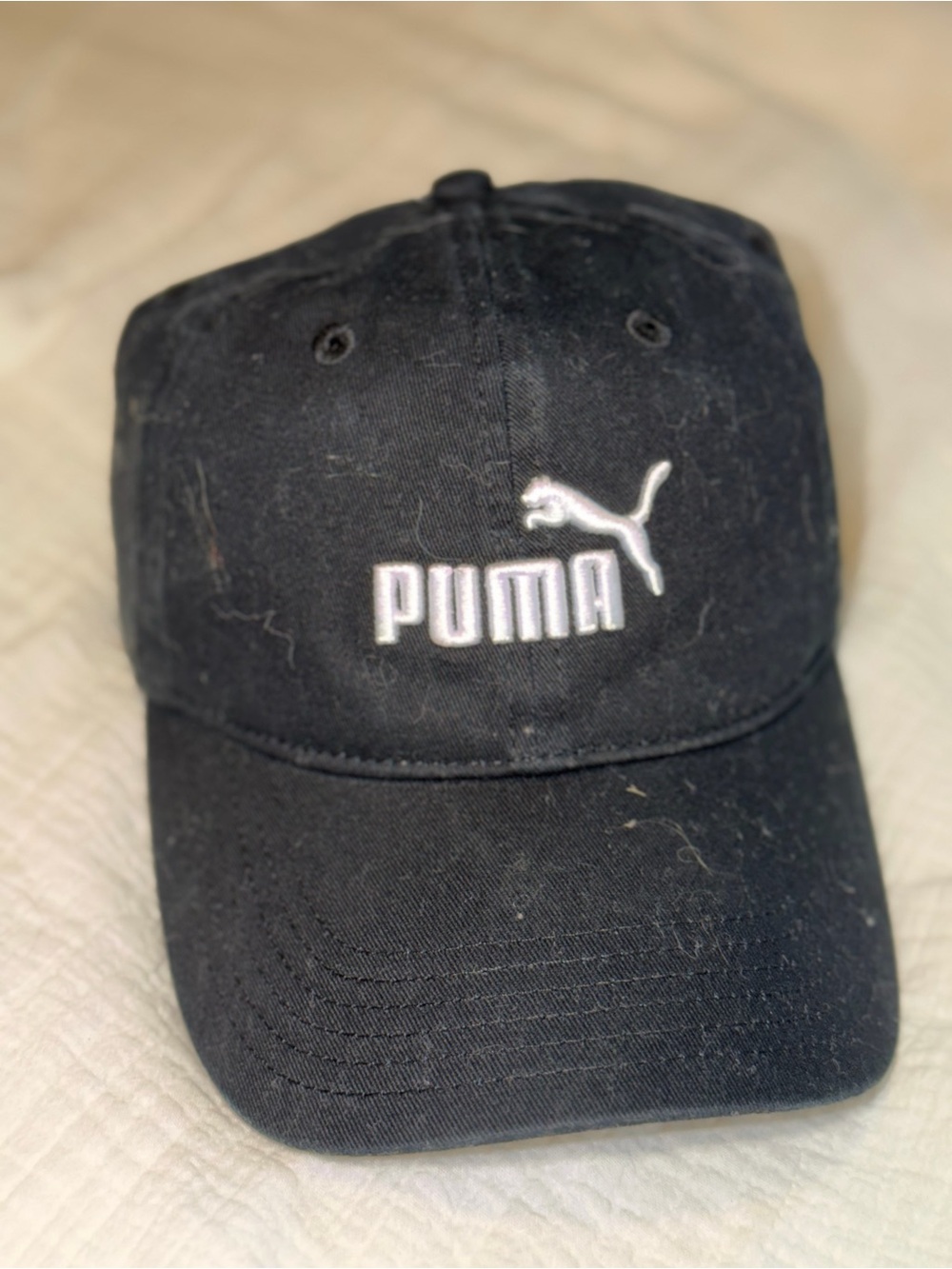 Puma Black Hat with White Embroidered Logo